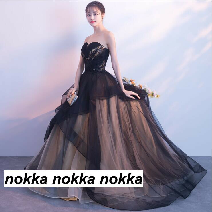 【楽天スーパーSALE限定半額OFF!】カラードレス ウェディングドレス ロングドレス 演奏会発表会 コンサート舞台 ピアノ大人 高級黒 ステージ衣装 パーティードレス レディース 二次会トレーン バレンタイン プレゼント