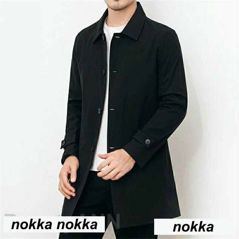 THOM WILLS ステンカラーコート メンズ コート ビジネス アウター ストレッチ 秋 冬 M L LL 3L 4L 5L スプリングコート カジュアル 夏 秋 秋服 プレゼント ギフト 父の日 彼氏