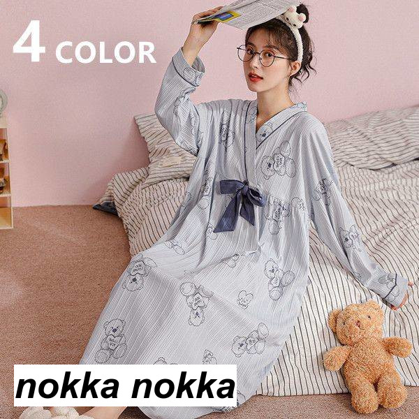 【P20倍！】ルームウェア パジャマ 部屋着 春 夏 秋 長袖 ゆったり 服 衣類 かわいい エレガント レディース ルームウエア ランジェリー ナイトウエア セクシー パジャマ おしゃれ 可愛い 寝間着 女性用 姫系 ネグリジェ 寝巻き ロ