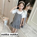 子供服 セットアップ キッズ 女の子 半袖 2点セット 上下セット Tシャツ 薄手 サロペット おしゃれ カジュアル 涼しい 可愛い ジャージ 新品 ホワイトデ...