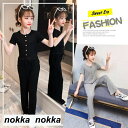 子供服 セットアップ キッズ 女の子 半袖 春夏 2点セット 上下セット Tシャツ 薄手 ハーフパンツ おしゃれ カジュアル 涼しい 可愛い ジャージ 新品 ホ...