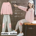 セットアップ 子供服 ジャージ パーカー デニム 登山着 キッズ 女子 上下セット 長袖 春秋 2点セット パーカーロングパンツ スポーツウェア 可愛いおしゃれ...
