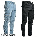 THOM WILLS バイクパンツ ライダースパンツ デニムパンツ Gパン ジーンズ メンズ スキニーパンツ バイクウエア ハイストレッチ クラッシュ カジュア...