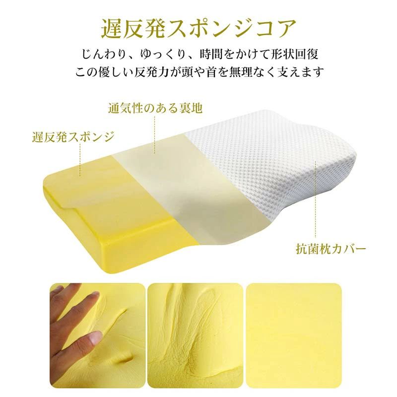 低反発枕 枕 プレミアム いびき防止 ストレートネック 快眠 誕生日 新生活 ギフト クリスマス プレゼント 福袋 父の日 母の日 新生活 引っ越し C-41 [3]