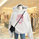 【楽天スーパーSALE限定半額OFF!】パーカー トレーナー レディース 可愛い トレーナー プルオーバー パーカー 女性トレーナー 春秋トレーナー スポーツ 着痩せ 春秋 薄手 バレンタイン プレゼント(4)
