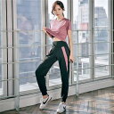 THOM WILLS スポーツウェア レディース ヨガウェア セットアップ ランニングウェア 上下セット 春 夏 トレーニングウェア レギンス ジムウェア スポ...