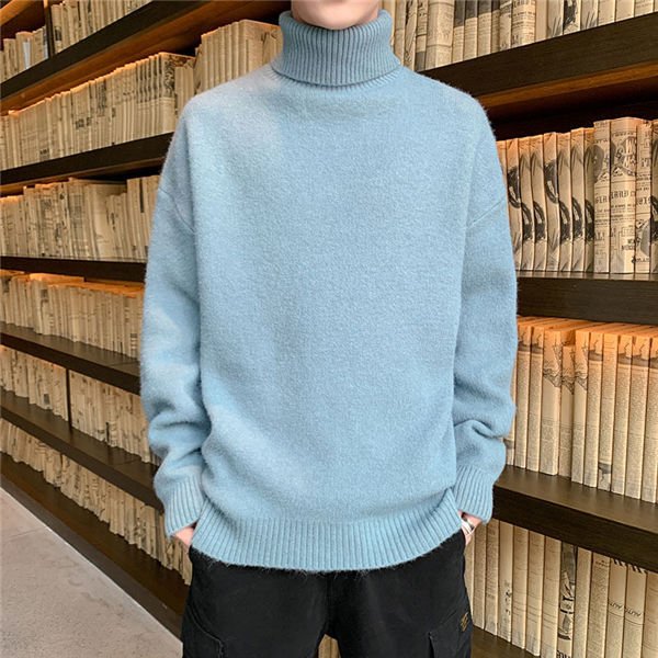 【P20倍！】THOM WILLS セーター ニット メンズ フリース 長袖 ニットセーター ハイネック カジュアル 暖かい 防寒 おしゃれ カジュアル 秋物 冬物 バレンタイン