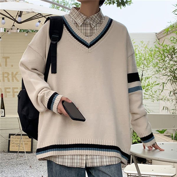 ニット メンズ メンズ トップス 長袖ニット Vネック セーター トップス ニット 冬 ニット お洒落 カジ..