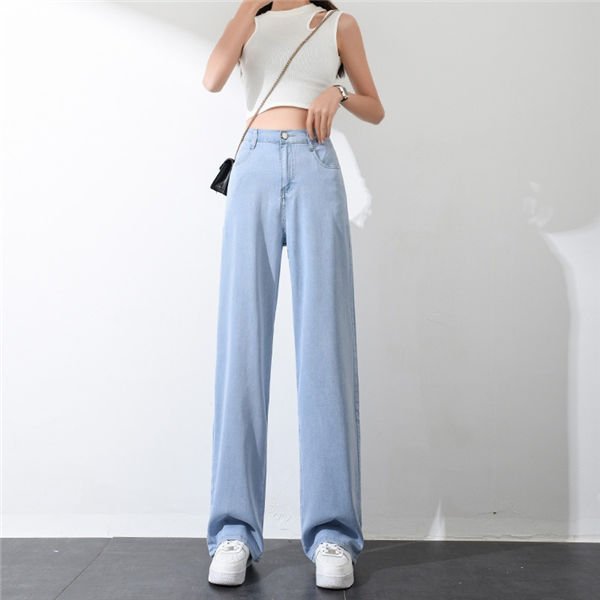 THOM WILLS デニムワイドパンツ レディース ジーンズ デニムパンツ ハイウエスト ガウチョパンツ ジーンズ テーパードパンツ 春夏秋 パンツ バレンタイン プレゼント