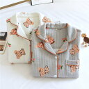 THOM WILLS パジャマ ルームウェア レディース 上下セット クマ柄 厚着 冬パジャマ 可愛い 長袖 トップス ロングズボン 部屋着 パジャマ 秋冬 バレンタイン プレゼント(4)