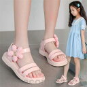 子供サンダル シューズ 女の子 キッズ 子供 サンダル 子供靴 ビーチサンダル 夏 夏用 花柄 熊 フラワー マジックテープ かわいい 無地 履きやすい 痛くな...