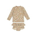 子供水着 3点セット 花柄 長袖 キャップ付き 水着 女の子 セパレート キッズ ガールズ ジュニア キッズ プリンセス ベビー水着 女児 水着 子ども用 水着 スクー(4)