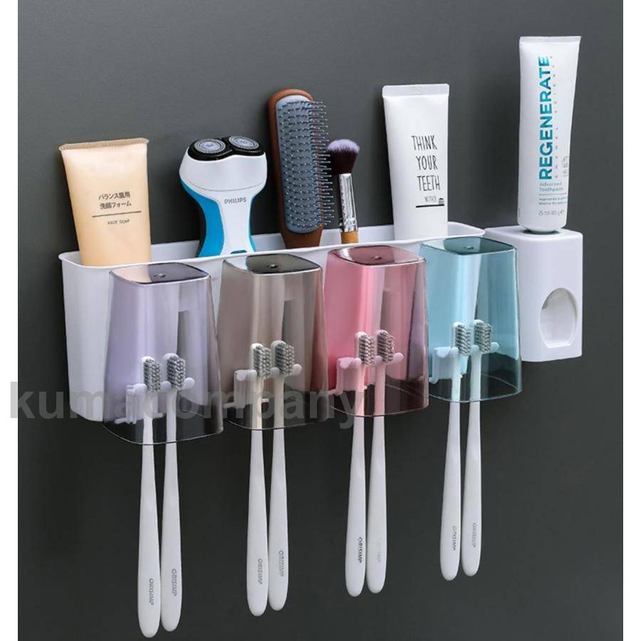 歯ブラシ収納ケース 歯磨きカップ収納ケース 壁面付けに収納 多種類 小物収納 雑貨収納 Panni 便利 コップホルダー コップ