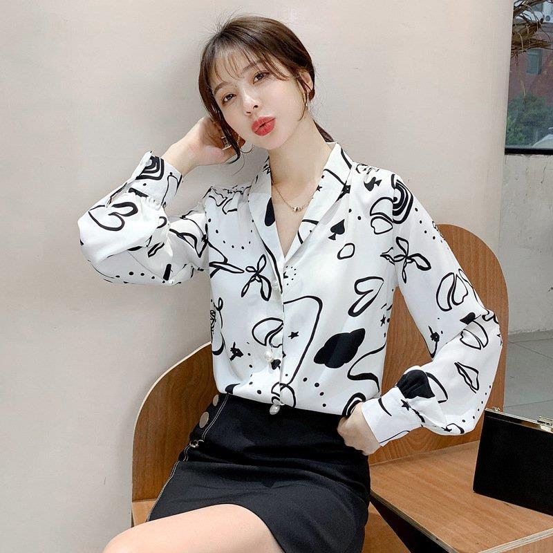 ブラウス レディース 春秋新作 長袖ブラウス シフォン ブラウス Vネック プリント シャツトップス ブラウス おしゃれ 韓国風 大きいサイズ 通勤OL 着痩せ バレンタイン プレゼント ブラウス レディース 春秋新作 長袖ブラウス シフォン ブラウス Vネック プリント シャツトップス ブラウス おしゃれ 韓国風 大きいサイズ 通勤OL 着痩せ バレンタイン プレゼント