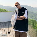 THOM WILLS パーカー メンズ ノースリーブパーカー プルオーバー タンクトップ ビッグシルエット ベスト フード付き 夏 春 春服 プレゼント ギフト...