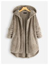 THOM WILLS 【S〜5XL】カーディガン ニットケーブル レディース 厚手 パーカー セーター ケーブル編み フード付き ジップアップ 前開き ニットカ...