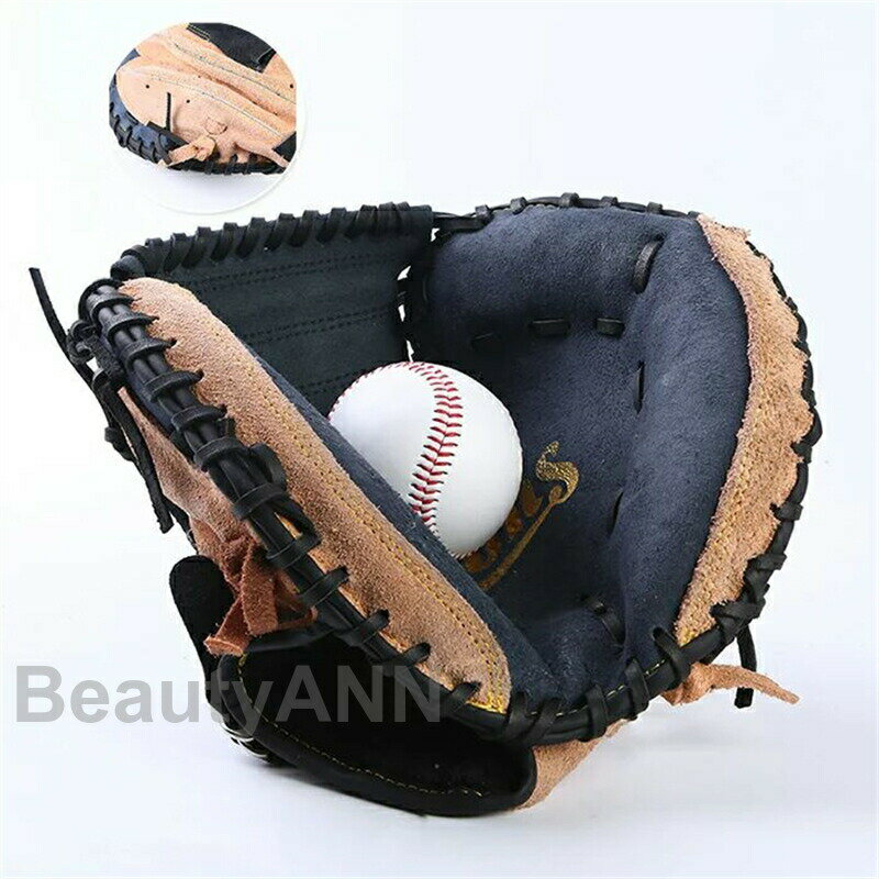 軟式用野球グローブ 中学生 高校生 競技レベル 野球用 右投げ スポーツ保護具 野球試合 野球トレーニング 大人 抜群の耐久性 厚手 本革 牛皮 堅固 耐摩耗性...