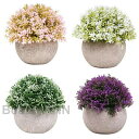 新生活 観葉植物 4点セット ミニ 光触媒人工植物 造花 高さ12cm インテリアグリーン ミニ観葉植物 おしゃれ 鉢 フェイクグリーン 人工観葉植物 造花 イ...