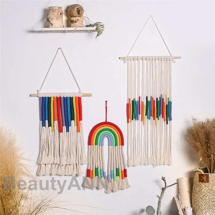 新生活 タペストリー ウィービングタペストリー 壁飾り エスニック ナチュラル 北欧 部屋の模様替え 誕生日民宿 吊り下げ ドア飾りマクラメタペストリー プレゼント ギフト