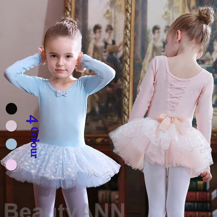 レオタードバレエ ワンピース オールインワン 子供服 女の子 子供レオタード キッズウェア キッズ用 体操 練習服 レッスン着 ステージ衣装 カジュアル 可愛い 上品 お洒落 リボン ワンピース 4色 ピンク ブルー ブラック