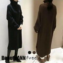 新生活 ワンピース レディース ニットワンピース 秋冬 ロングワンピース 長袖 秋 ニット ワンピース 大きいサイズ ワンピース ひざ丈 ローゲージ スリット ...