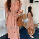 ワンピース レディース 春 夏 パフスリーブ ワンピース シフォン 40代 キレイめ マキシワンピース 無地 スカート aライン 韓国風 ゆったり オシャレ 上...