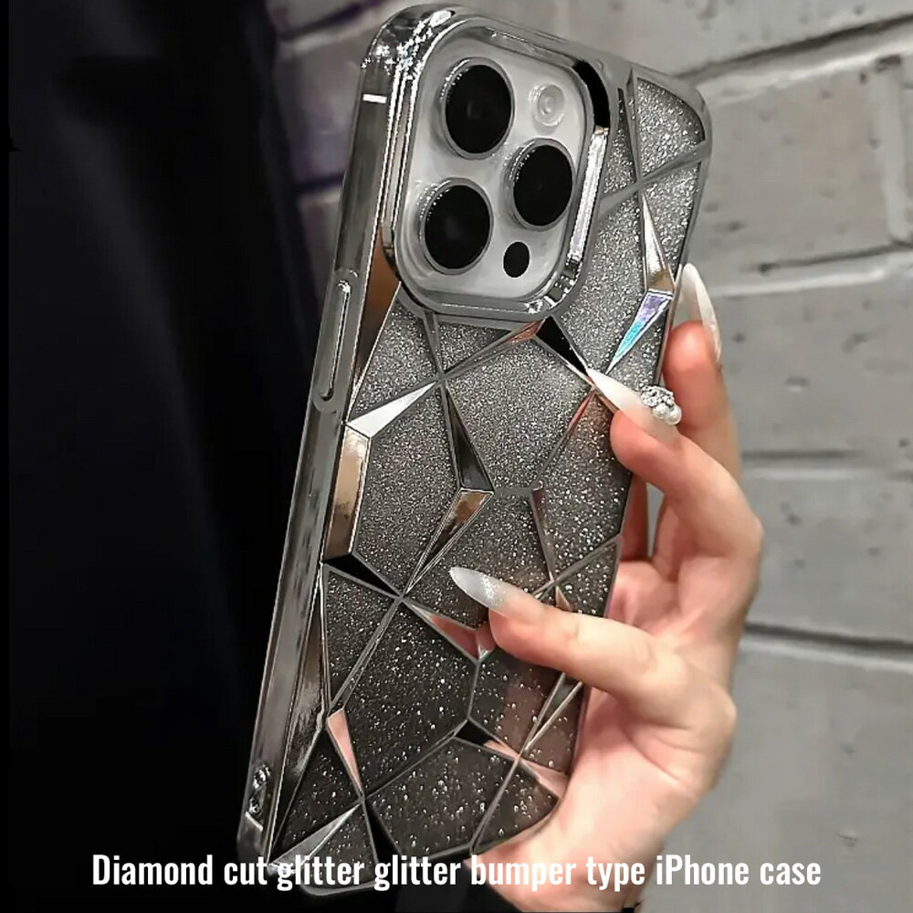 乐天商城 - 【 NOLITA / ノリータ 】ラメグリッター ダイヤモンド カット バンパータイプ アイフォンケース iPhone 12 12pro 12proMax 13 13pro 13proMax 14 14pro 14proMax 15 15pro 15proMax