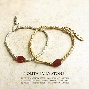 【 NOLITA / ノリータ 】赤メノウ ブレスレット 浄化 ギフト パワーストーン ブレスレット レディース メノウ NOLITA fairy stone 天然石レッドアゲート 赤メノウ 瑪瑙 オーバルカット メノウ メタルパーツ パワーストーン Olivia