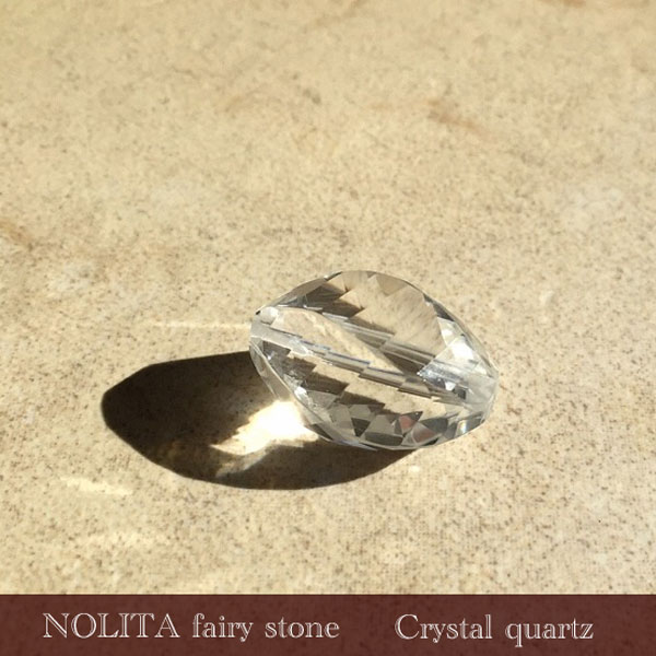 パワーストーン　水晶　ハンドメイド　アクセサリー　パーツ　ツイストファセットカット水晶　1粒売り　NOLITA fairy stone