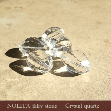 パワーストーン　水晶　ハンドメイド　アクセサリー　パーツ　ツイストファセットカット水晶　1粒売り　NOLITA fairy stone