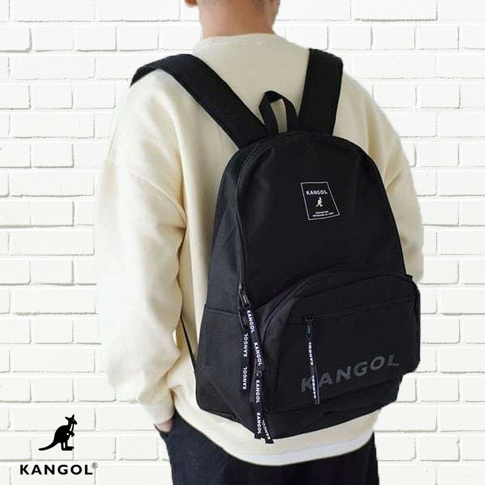 カンゴール KANGOL リュック リュックサック デイパック バックパック レディース メンズ kgsa-bg00235 定番 旅行 通学 通勤 黒リュック シンプル ボックスロゴ ボックス バックパック ロゴプリント リュック