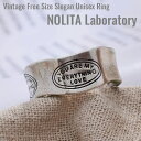 【 NOLITA / ノリータ 】ヴィンテージ加工 サイズフリー リング 指輪 おしゃれな フォント
