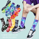 Tie-Dye Mid Socks unisex ソックス タイダイ ミッド ソックス 靴下 クウォーター ロークルー 丈 ユニセックス カラフル フェス アウトドア おしゃれ お洒落 派手 染め ムラ染め