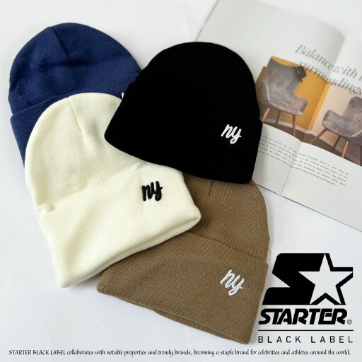 STARTER BLACK LABEL スターター ブラックレーベル KNIT CAP ニットキャップ ニット帽 NY 刺繍 ロゴ STARTER BLACK LABEL スターター ブラックレーベル KNIT CAP ニットキャップ ニット帽 NY 刺繍 ロゴ