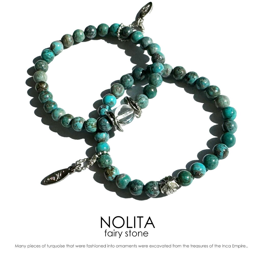 【 NOLITA / ノリータ 】ターコイズ 天然石 ブレスレット 6mm パワーストーンブレスレット メンズ レディース 天然石 数珠 アクセサリー メンズブ...