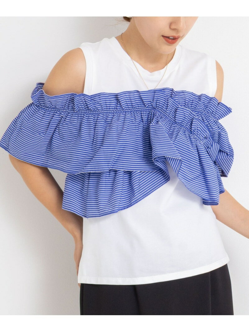 Other - 【SALE／40%OFF】マルチWAYストライプフリルトップス NOLLEY'S sophi ノーリーズ トップス カットソー・Tシャツ ブラック オレンジ【RBA_E】【送料無料】[Rakuten Fashion]