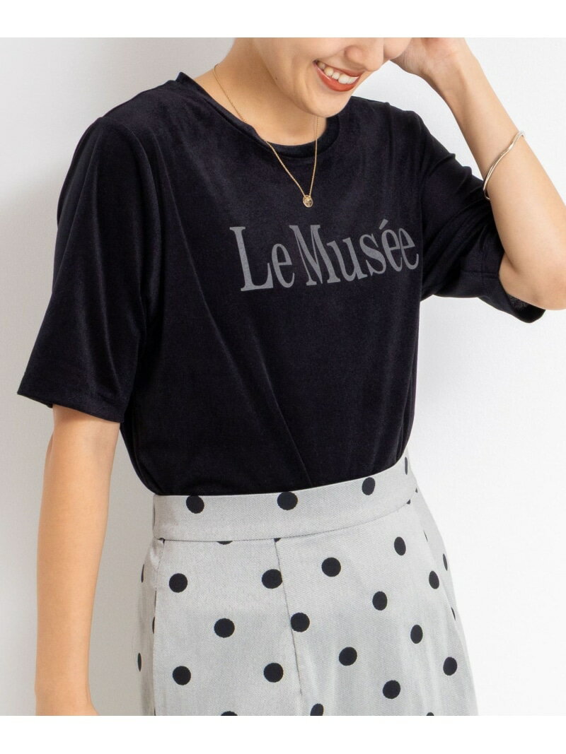 Rakuten - 【SALE／40%OFF】シアートリコットベロアプリントTシャツ NOLLEY'S ノーリーズ トップス カットソー・Tシャツ ブラック カーキグリーン ベージュ【RBA_E】【送料無料】[Rakuten Fashion]
