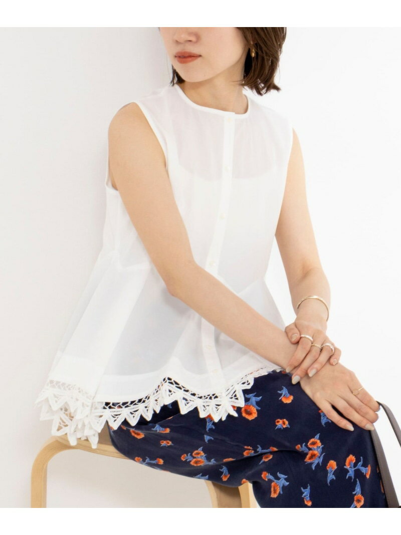 Rakuten - 【MARILYN MOON/マリリーンムーン】2WAY handkerchief hem blouse NOLLEY'S ノーリーズ トップス シャツ・ブラウス ブラック ホワイト【送料無料】[Rakuten Fashion]