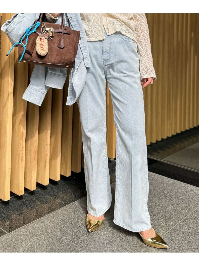 皮革（皮） - 【SALE／40%OFF】【RM denim】センタープレスハイウエストパンツ Rie Miller ノーリーズ パンツ ジーンズ・デニムパンツ ブルー ベージュ【RBA_E】【送料無料】[Rakuten Fashion]