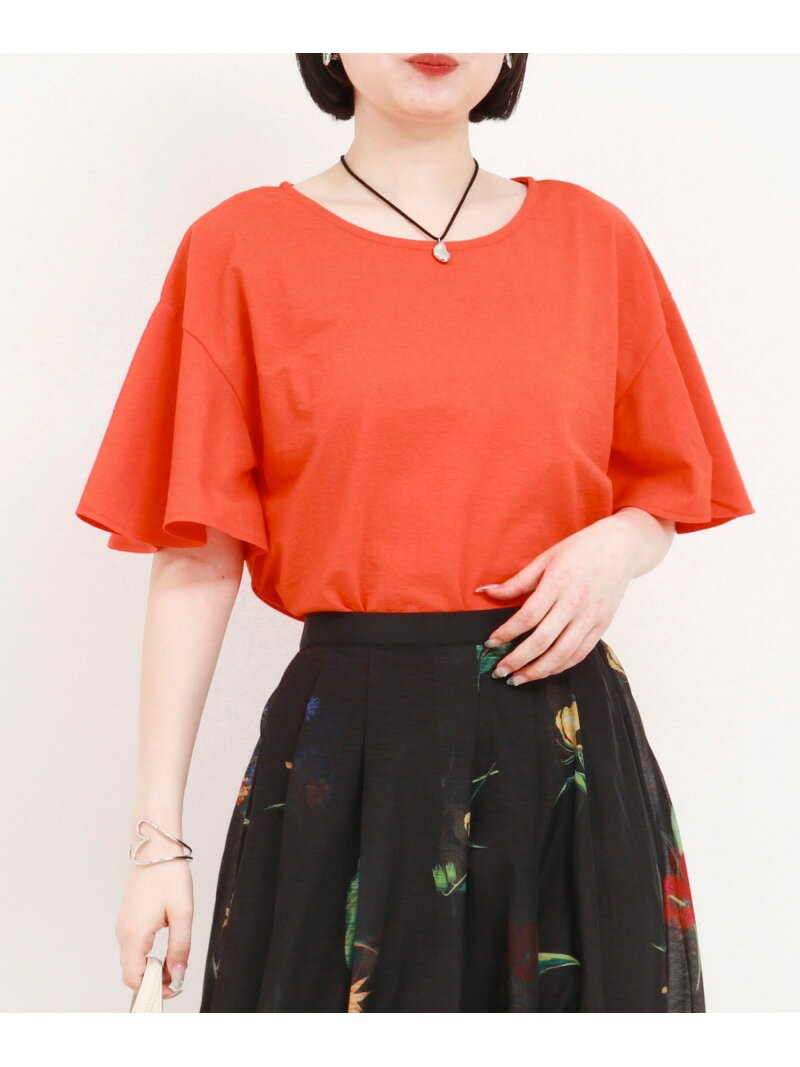 Other - 【SALE／40%OFF】袖フレア麻調カットT fredy couleur フレディ アンド グロスター トップス カットソー・Tシャツ ホワイト オレンジ ブラック ベージュ【RBA_E】[Rakuten Fashion]