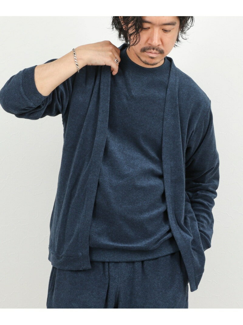 《セットアップ対応》ボタンレス パイルカーディガン 26SS NOLLEY'S goodman ノーリーズ トップス カーディガン ブルー グレー ネイビー【先行予約】*【送料無料】[Rakuten Fashion]