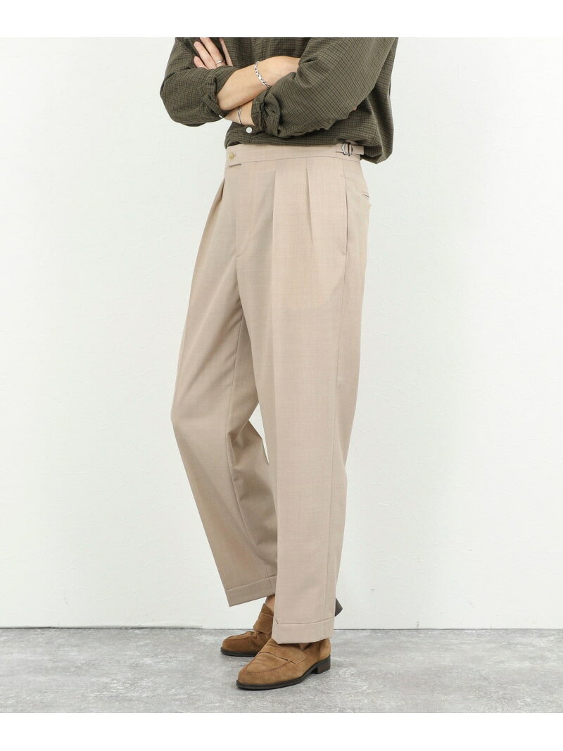 Rakuten - ウォッシャブルウールワイドスラックス 26SS NOLLEY'S goodman ノーリーズ パンツ スラックス・ドレスパンツ ブルー グレー ベージュ【送料無料】[Rakuten Fashion]