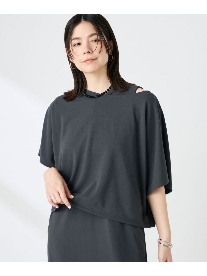 Rakuten - 《アンサンブル対応》ウォッシャブルイージーケアカノコケーププルオーバー 2nd NOLLEY'S ノーリーズ トップス カットソー・Tシャツ グレー ブラック【送料無料】[Rakuten Fashion]