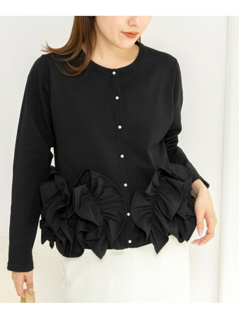 【SALE／40%OFF】【WEB限定】ウォッシャブルフラワーモチーフカーディガン NOLLEY'S ノーリーズ トップス カーディガン ブラック ホワイト【RBA_E】【送料無料】[Rakuten Fashion]