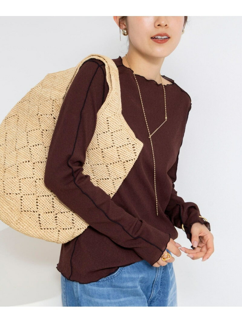 Rakuten - 【SALE／50%OFF】ウォッシャブルドライテレコメロー配色プルオーバー 2nd NOLLEY'S ノーリーズ トップス カットソー・Tシャツ ブルー ホワイト ブラウン【RBA_E】【送料無料】[Rakuten Fashion]