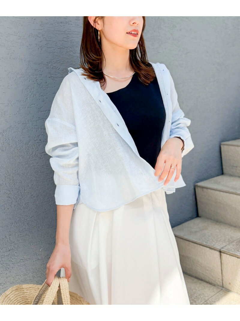 Rakuten - MY STANDARD マルチWAYリネンショートシャツ 2nd NOLLEY'S ノーリーズ トップス シャツ・ブラウス ブルー ホワイト グリーン【送料無料】[Rakuten Fashion]