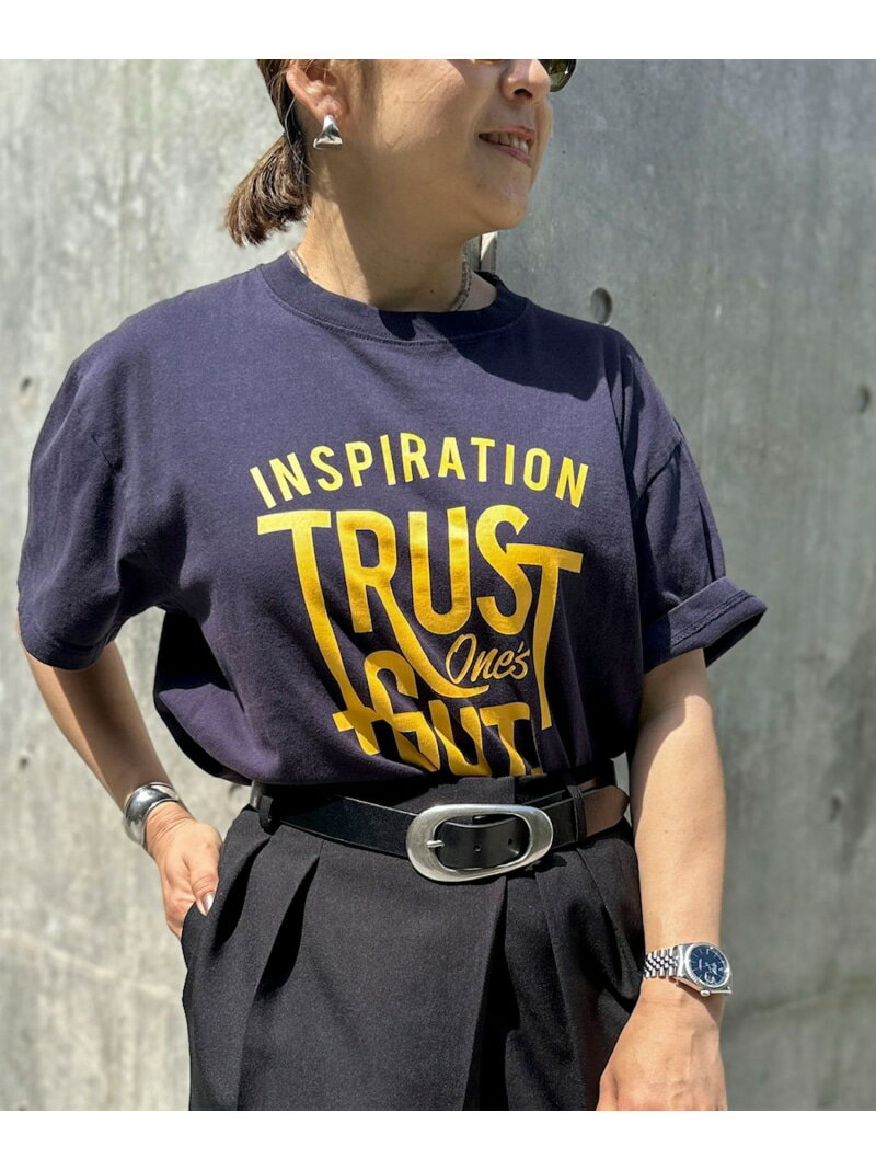 別注プリントTシャツ Rie Miller ノーリーズ トップス カットソー・Tシャツ ブラウン ネイビー ブラック ホワイト