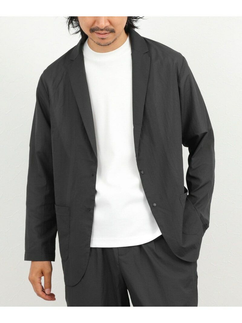 《ビジカジ/セットアップ対応》軽量シアーリップストップ ジャケット 26SS NOLLEY'S goodman ノーリーズ ジャケット・アウター テーラードジャケット・ブレザー ネイビー グレー