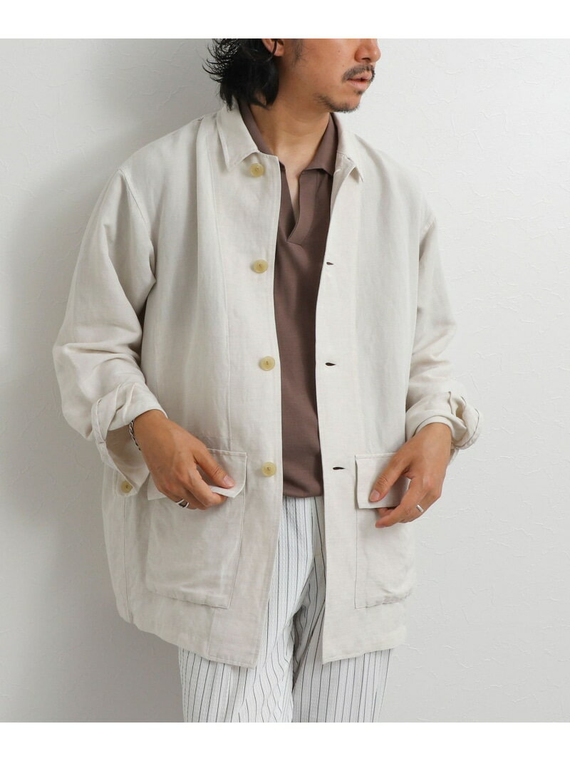 Rakuten - Li/R リネンレーヨン シャツブルゾン 26SS NOLLEY'S goodman ノーリーズ ジャケット・アウター ブルゾン・ジャンパー ブラック ホワイト【送料無料】[Rakuten Fashion]