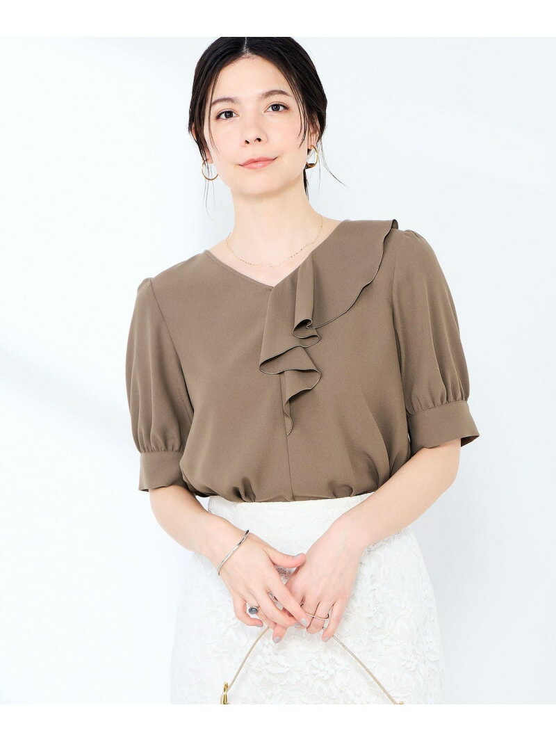 Rakuten - 【SALE／40%OFF】ウォッシャブルジョーゼットアシメラッフルブラウス NOLLEY'S sophi ノーリーズ トップス シャツ・ブラウス ブルー ホワイト グリーン【RBA_E】【送料無料】[Rakuten Fashion]